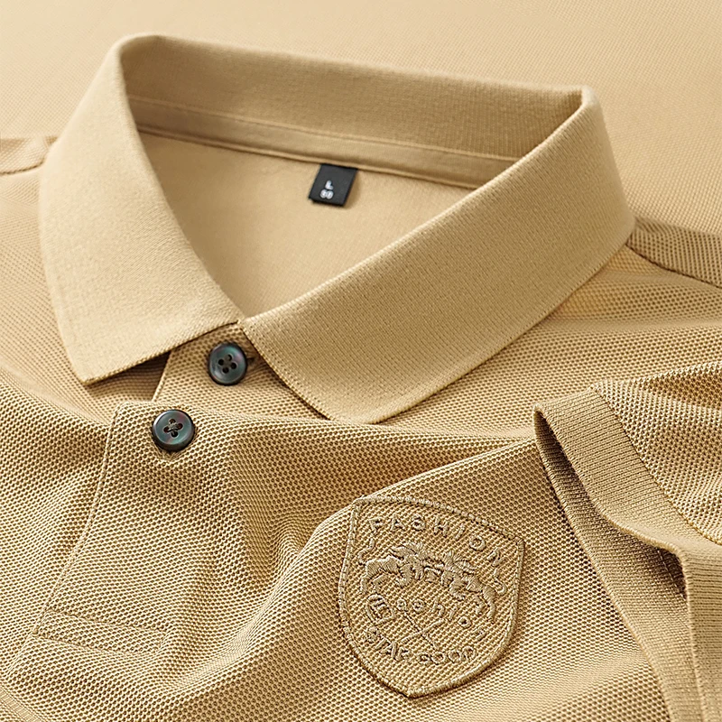 

Luxury Quality Men's Polo Shirt Simple Solid Color Exquisite Embroid Short Sleeve Summer Lapel T-Shirt Business Leisure Menswear