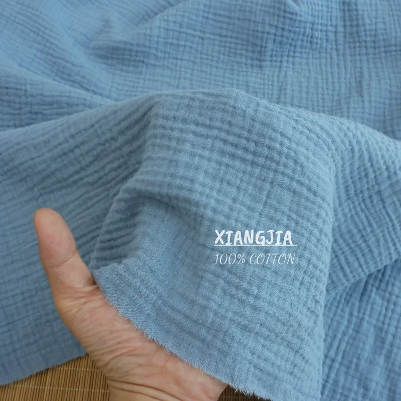 135x50cm Blue Moon Planet All-Cotton Double-Layer Crepe Fabric for Children's Pajamas Quilt Bib Bath Towel Sewing Cloth view 5