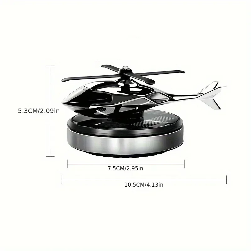 Decoration solar rotating car aircraft Aromatherapy wholesale creative helicopter car Aromatherapy car perfume