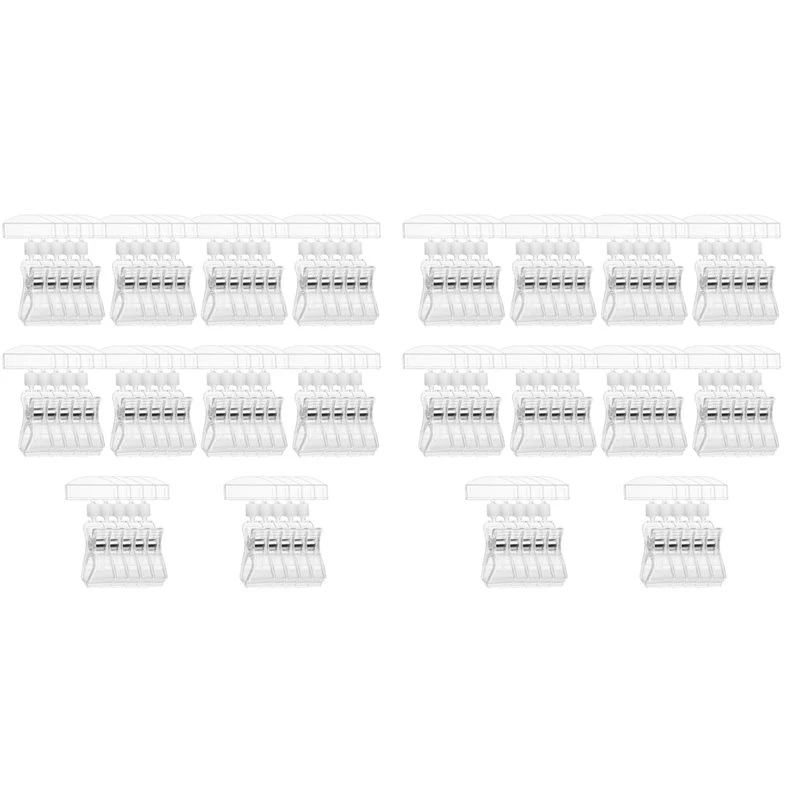 QWE-100 PCS ,Sign Holder Clamp Clear, Price Sign Clip Rotatable Food Signs Holder Stand, Double Display Tag Clips