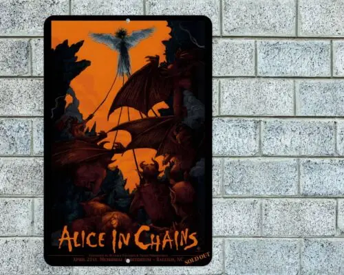 Alice In Chains Sign Aluminum Metal 8