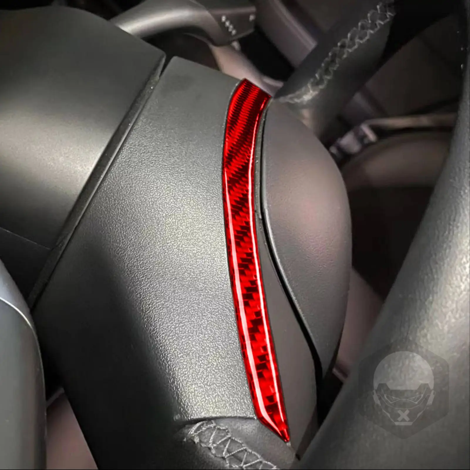 Adesivo per copertura pannello superiore del volante in fibra di carbonio ABS per Tesla Model 3 Y 2017-2022 Accessori per strisce di rivestimento