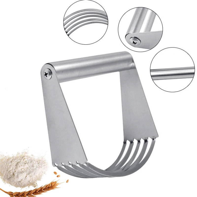 Stainless Steel Dough Blender Manual 5 Blades Flour Mixer Professional Pastry Cutter Dough Blender Kitchen Baking Butter Tool