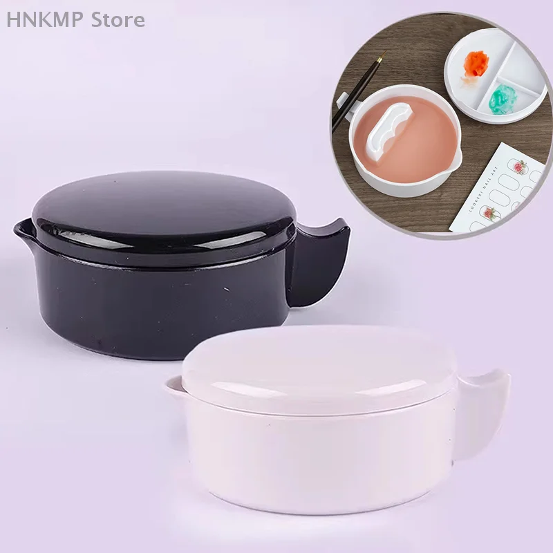 Nail Art Brush Cleaning Cup Multi-Purpose Palette With Pen Holder Dip Brush Cleaning Bottle Elegant French Cleaning Pot