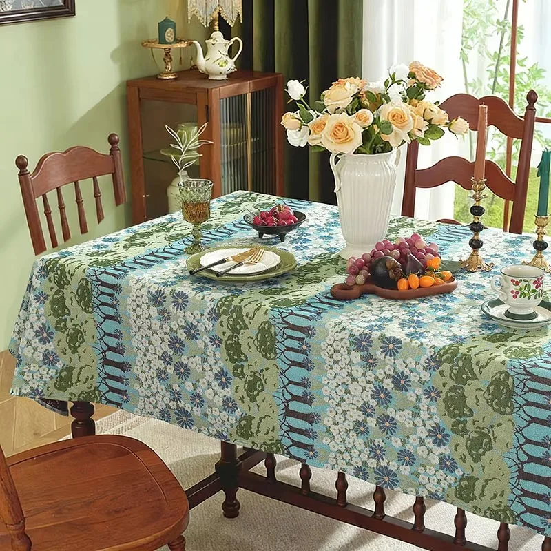 American Country Table Cover, Retro Style Scratch-resistant Wear-resistant Heat-insulating Decor for Dining Table