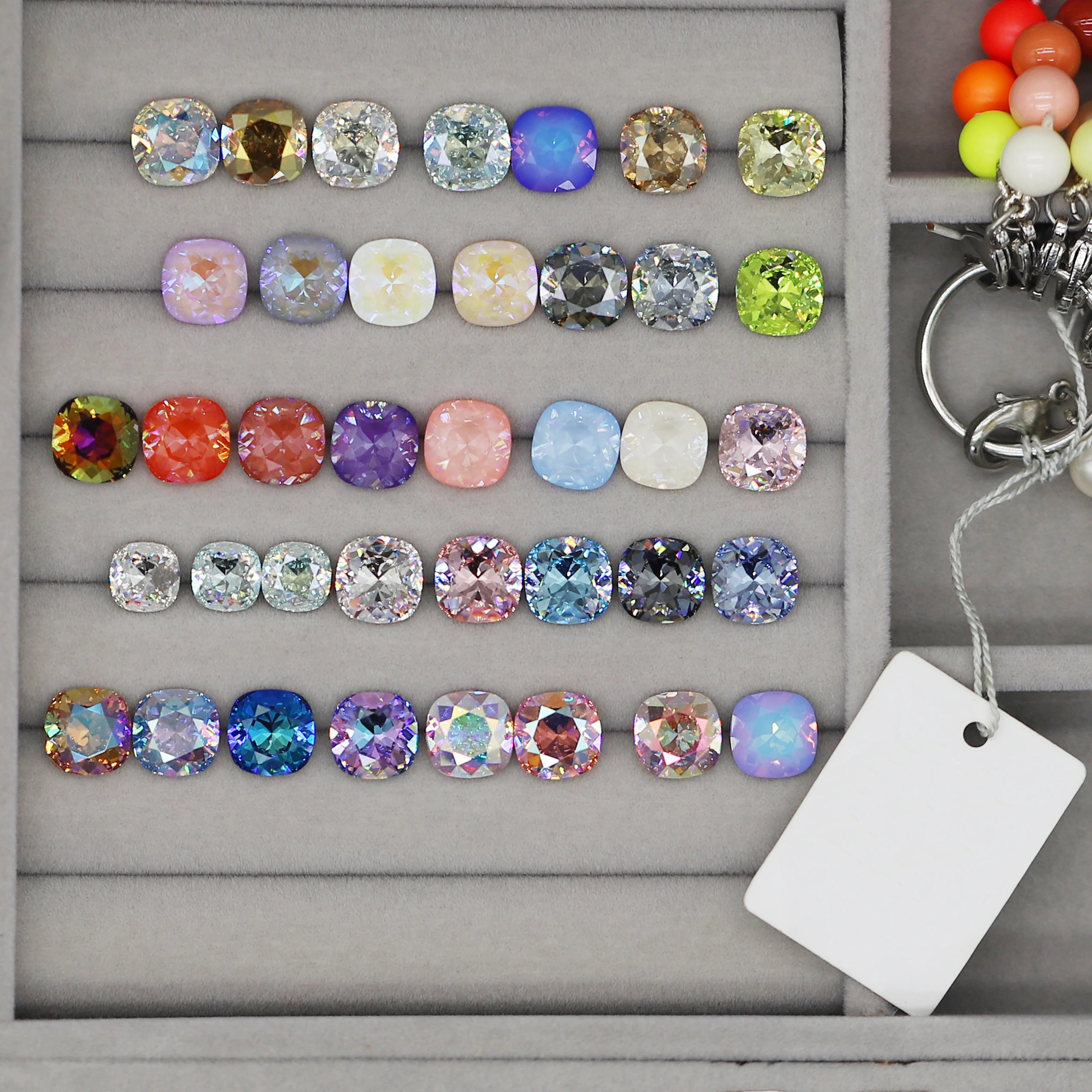 K9 corte de cojín 5A diamantes de imitación sueltos de cristal Pointback diamante accesorios adhesivos para decoración de uñas cristales DIY joyería hacer piedras