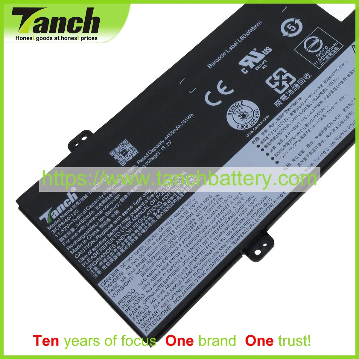 

Tanch Laptop Batteries for LENOVO L19M3PD6 L19L3PD6 5B10X49077 L19D3PD6 IdeaPad Flex 5 14ARE05 5-15IIL05-81X3 11.52V 2Cell