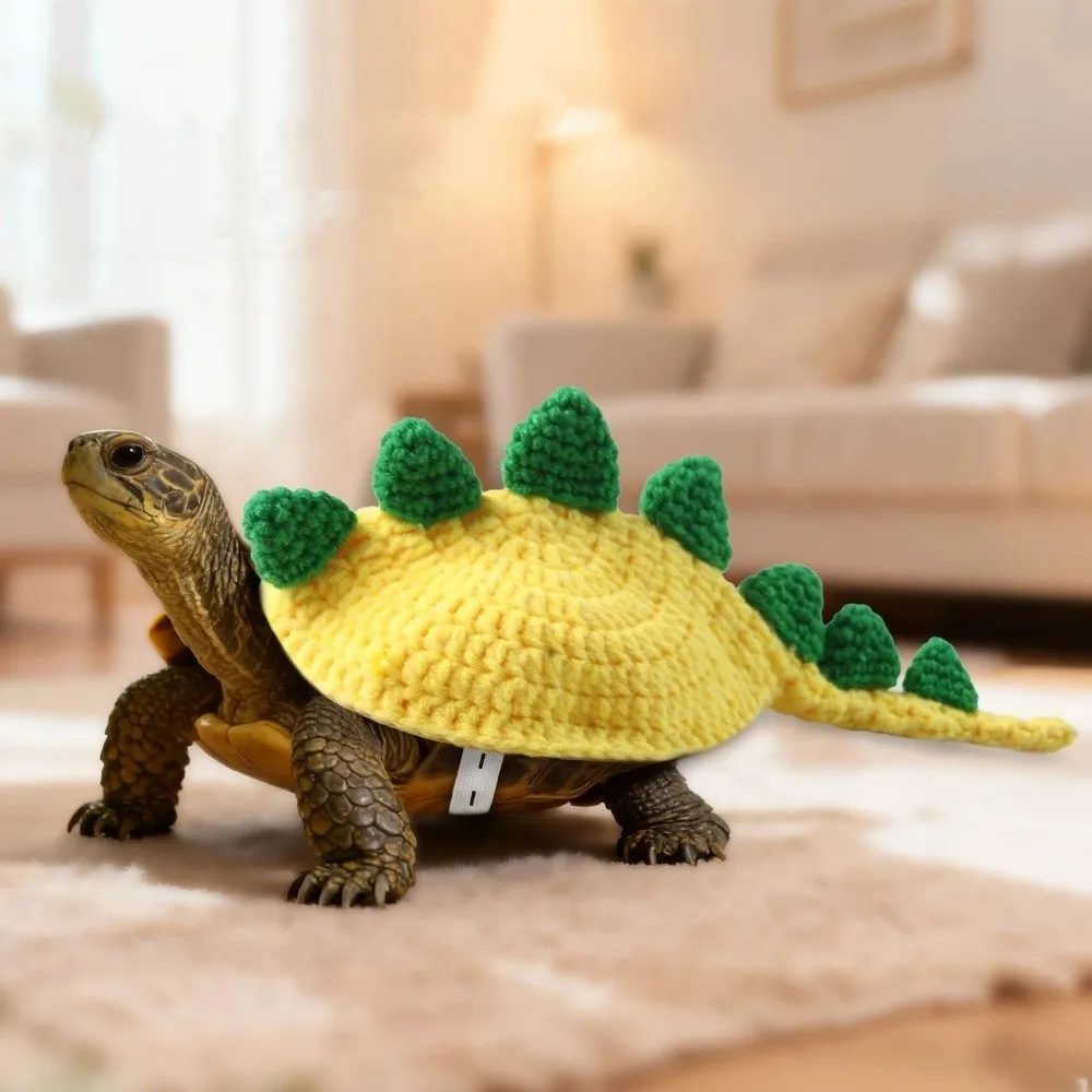 

Pet Apparel Cartoon Turtle Knitted Sweater Dinosaur Warm Pet Tortoise Clothes Adjustable Turtle Costume Cosplay Event