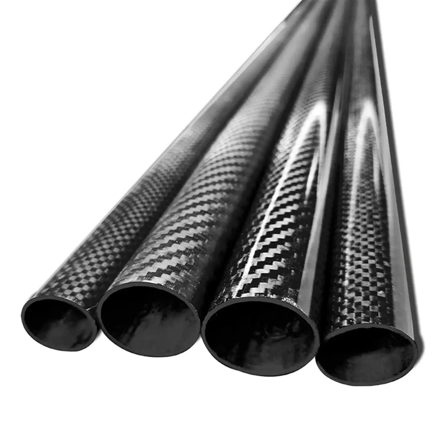 أنبوب بيضاوي من ألياف الكربون 2.5 × 2 × 100 سم ملحق طائرات بدون طيار عادي غير لامع