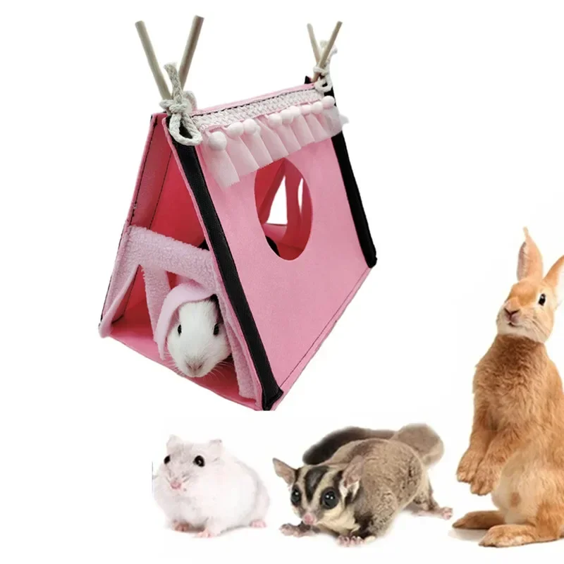 Hot Sale Pet Nest Felt Tent Rabbit Nest Hamster House Hamster Cage Large Guinea Pig Cage Guinea Pig Small Animal Bed Accessories