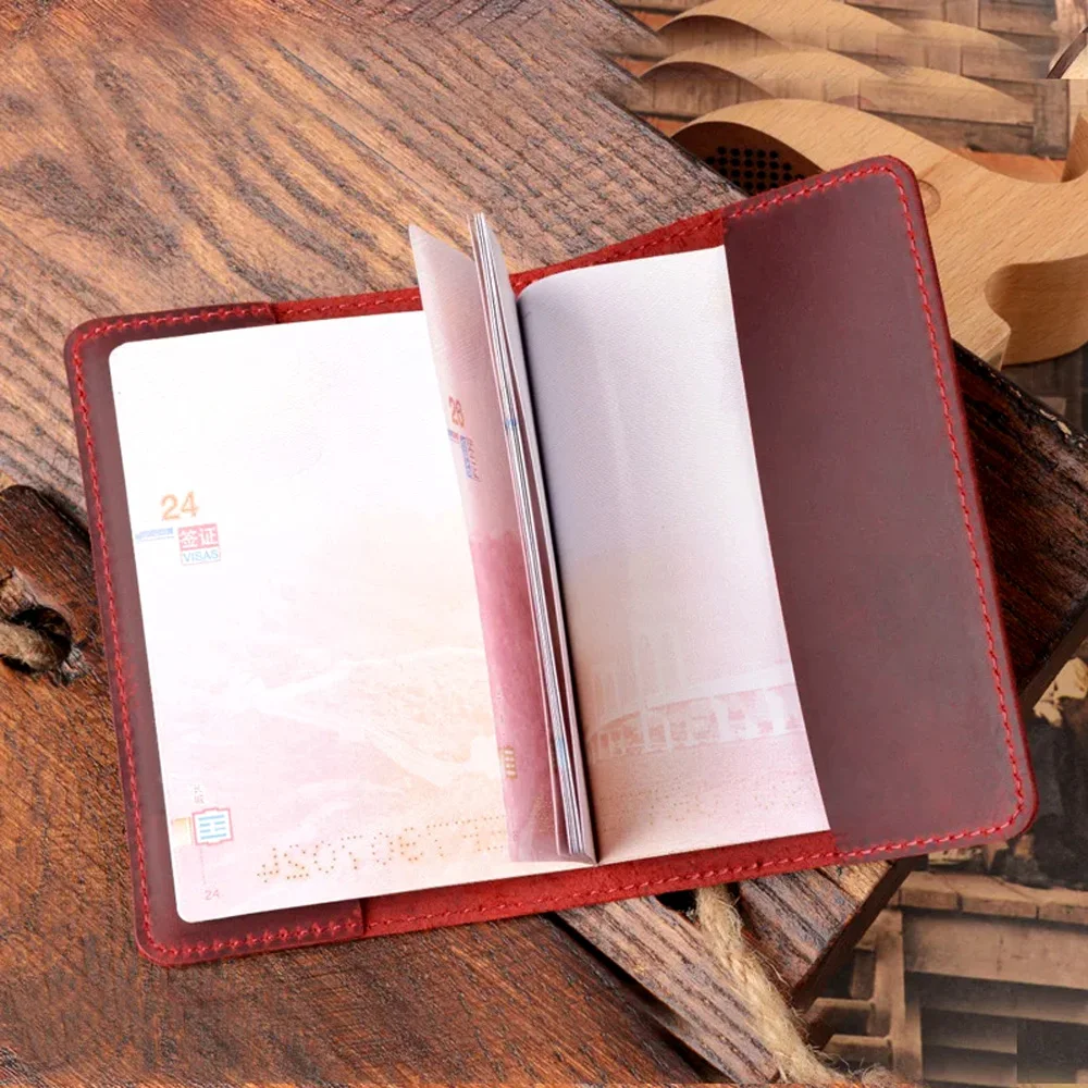 Prawdziwa skóra w starym stylu brytyjski okładka na paszport paszport podróże etui mężczyzn Retro okładka na paszport