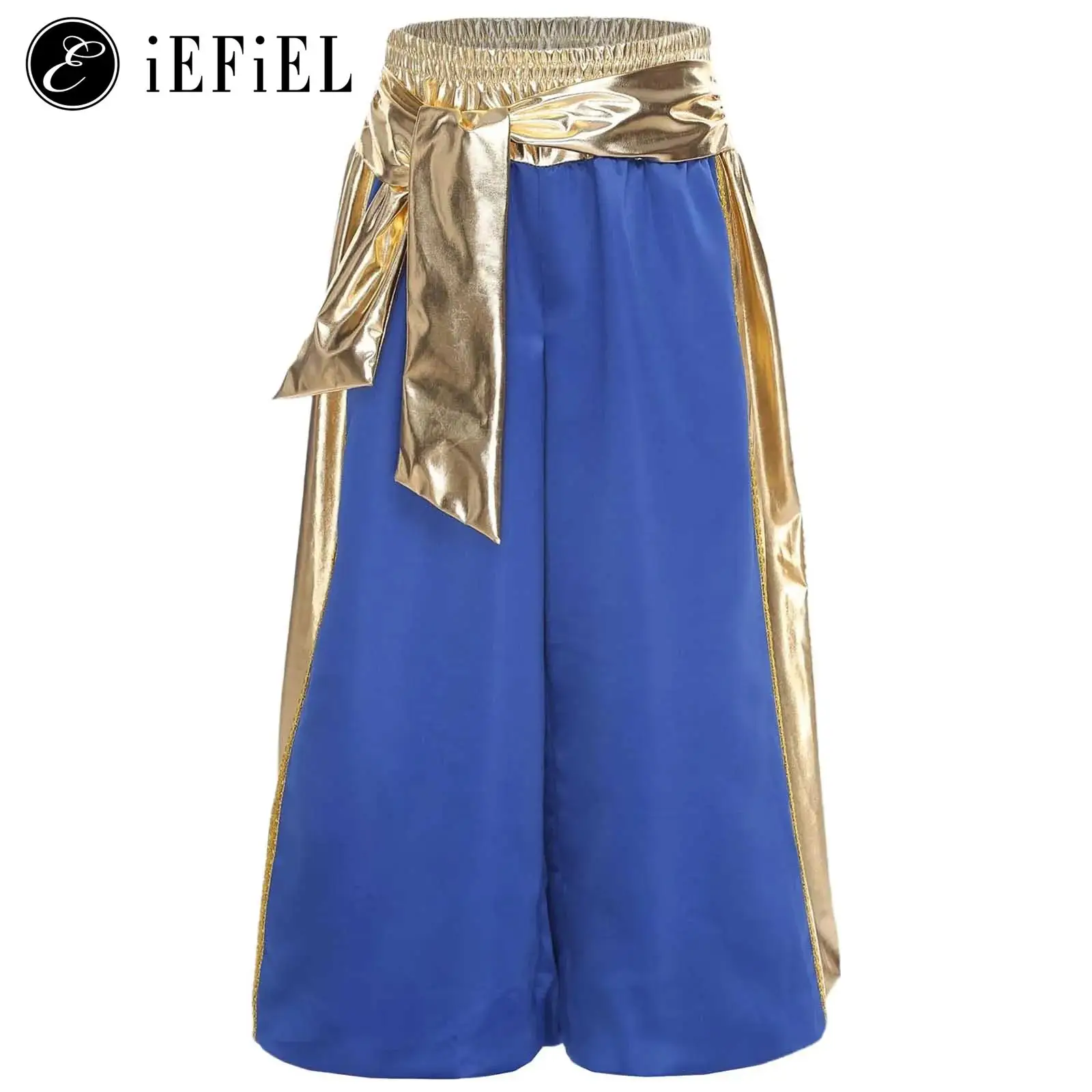 

Костюм для косплея арабского принца с уличными крысами для мальчиков, золотой эластичный пояс, свободные шаровары для танцев, платье на Хэллоуин