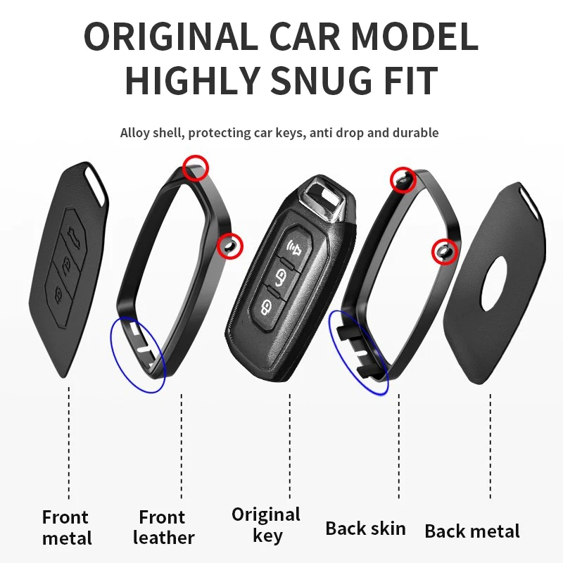 Key Pack for Ford ST Line Fiesta Focus Kuga Puma Edge Escape Auto Accessories
