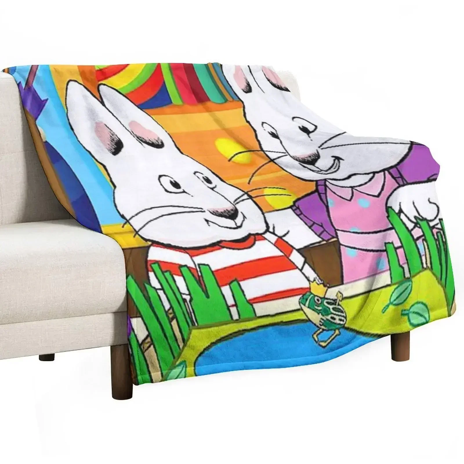 funny Max and Ruby gift for fans max and ruby characters max and ruby the new baby Throw Blanket anime sofa bed Blankets