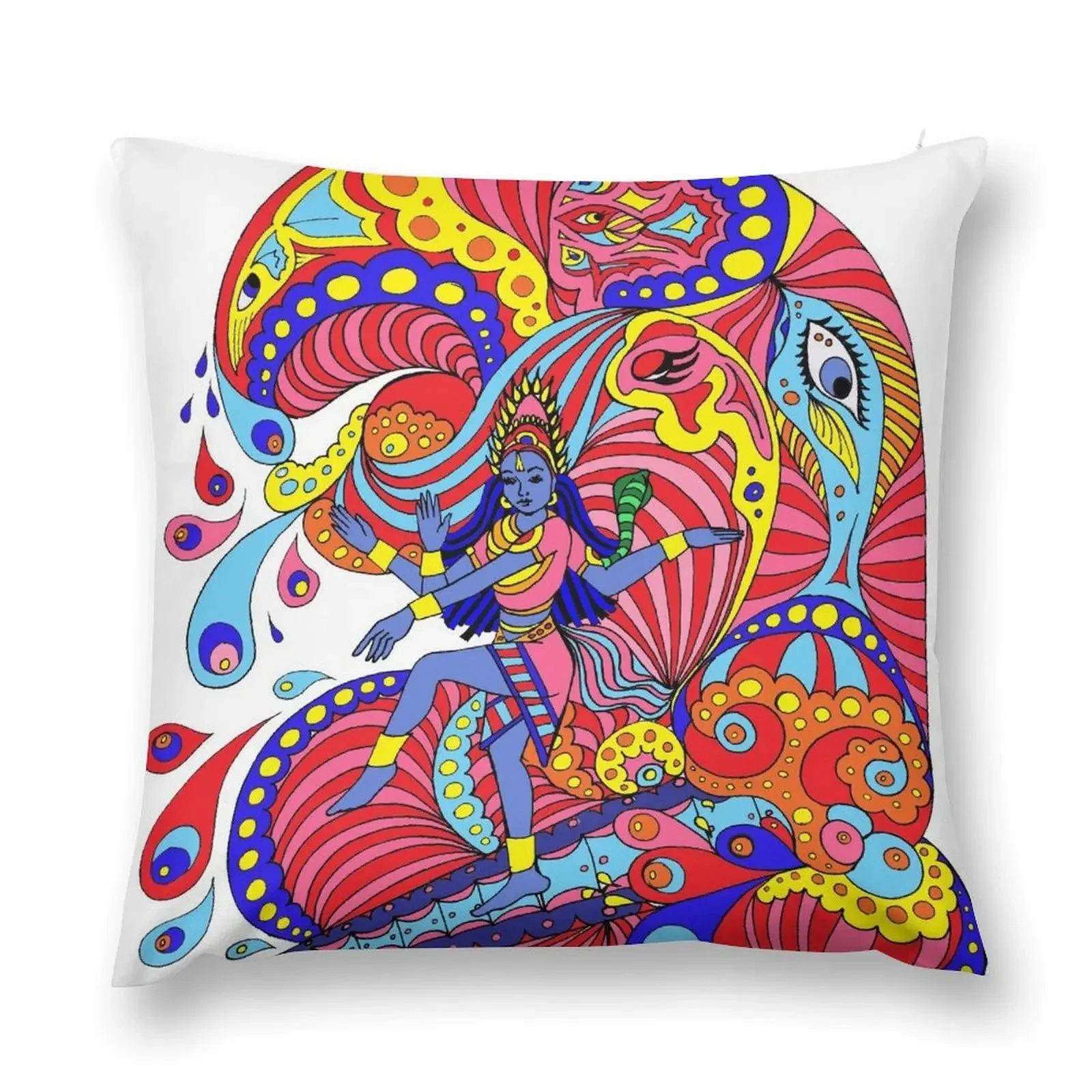 

Shiva Surfing Throw Pillow Pillowcase Marble Cushion Cover Couch Cushions Decorative Sofa Cushions pillow