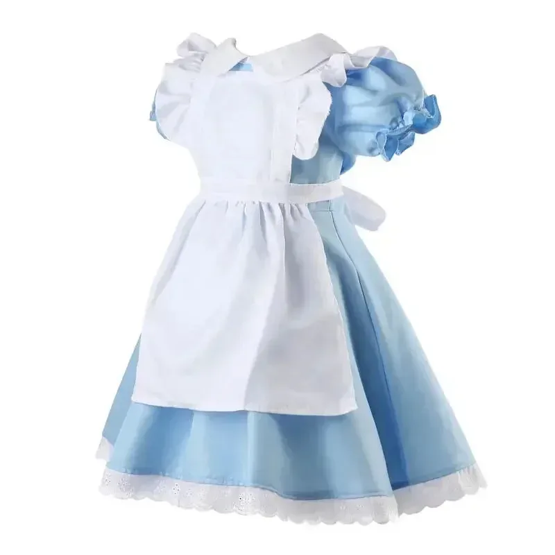 Alice In Wonderland KIDS Girls Storybook Fairy Tale Book Week Fancy Dress Maid Lolita Costume Cosplay Outfits