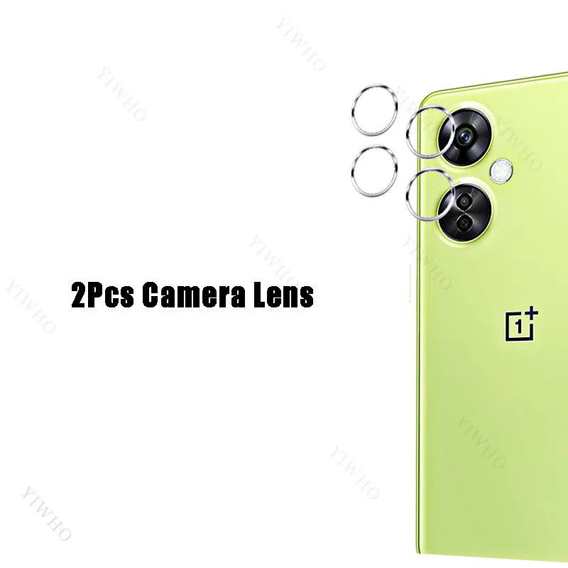 Lente de cámara 4 en 1 para OnePlus Nord CE 3 Lite 5G CPH2467, protectores de pantalla de cubierta completa para Oneplus Nord CE3, vidrio templado