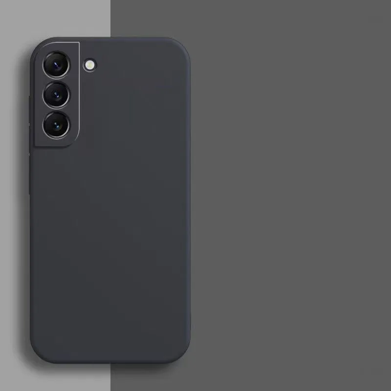 Quadratische Flüssigsilikonhülle für Samsung Galaxy S21 S22 S23 S24 S25 FE Cover S 21 22 23 24 25 Plus Ultra Kamera-Schutzhülle