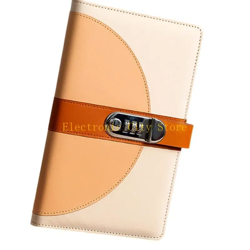 40 Pockets Leather Receipt Folder with Lock Money Collection Album for Cheques HU8D