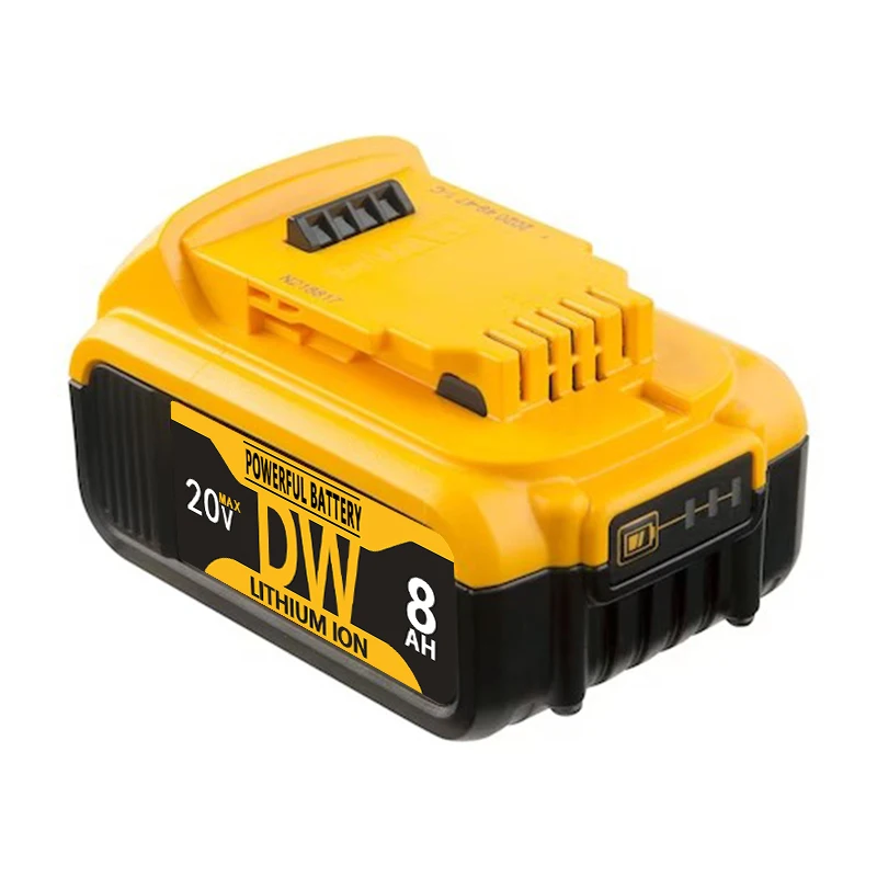 100% original für dewalt 20v 8000mah wiederauf ladbare elektro werkzeuge batterie mit led li-ion ersatz dcb205 DCB204-2 dcb206