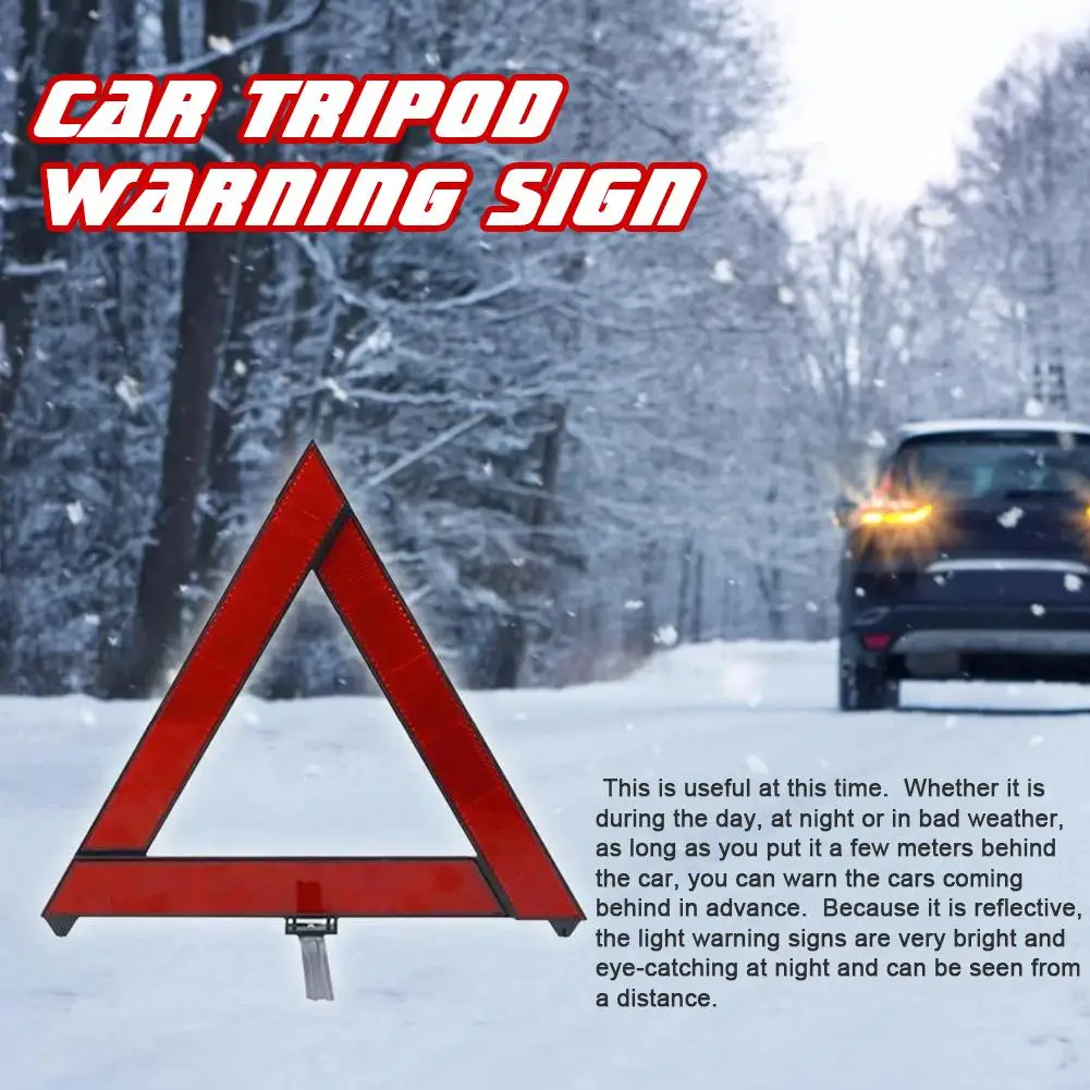 

Car Foldable Reflective Tripod Foldable Emergency Breakdown Parts Car Auto Emergency Warning Triangle Breakdown Triangle Wa T1W8