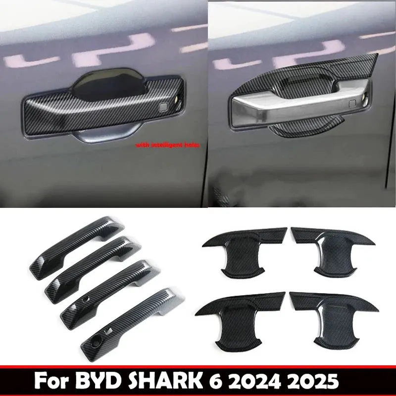 

Декоративная наклейка на ручку двери для правой стороны BYD Shark 6 2025, защитный чехол для ручки автомобильной двери