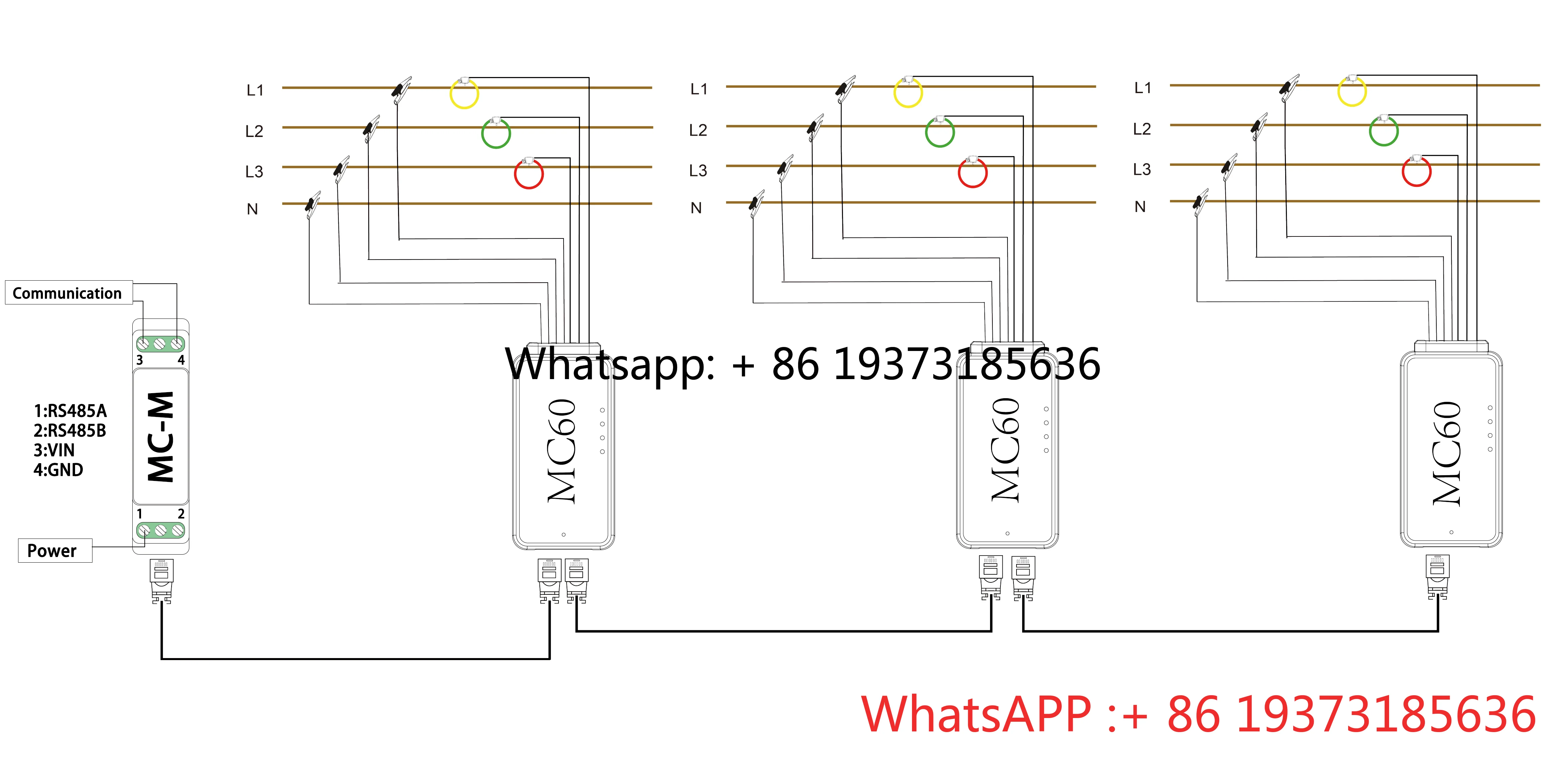 Mini Power Meter MC61 Modbus RS485 Multi Function Amp Volt Energy kwh Harmonic Peak Demand Energy  ing Meter