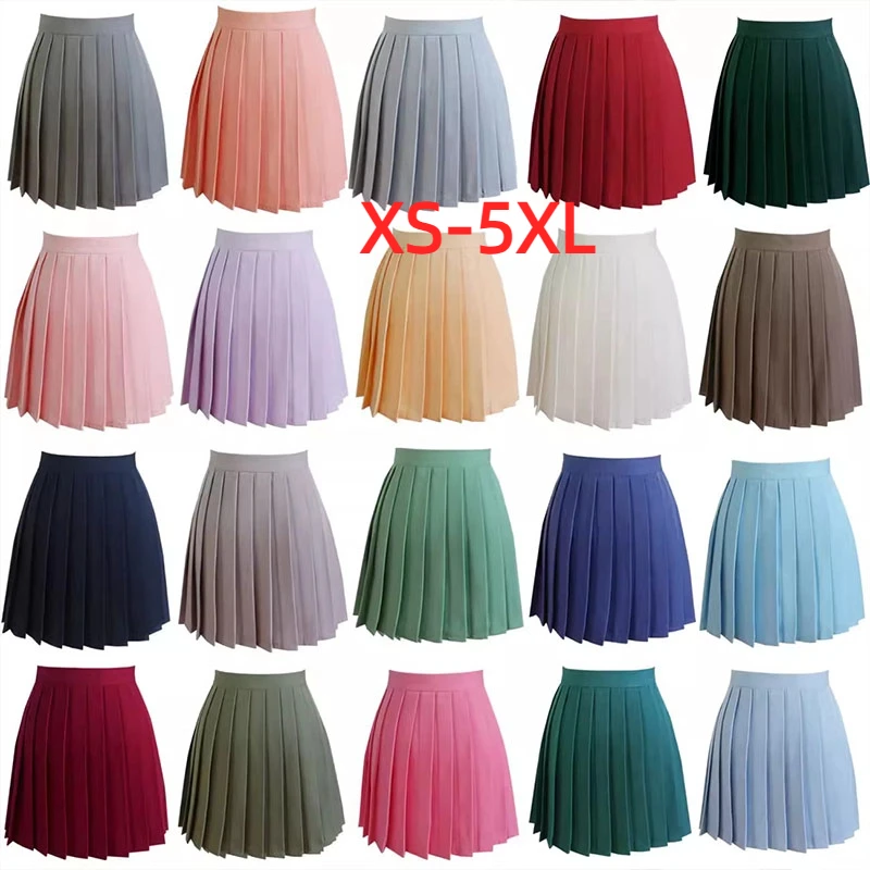 

Plaid Skirt Ladies Summer Clothes Women's High Waist Harajuku Korean Style Black Mini Pleated Skirt For School Girl Uniform