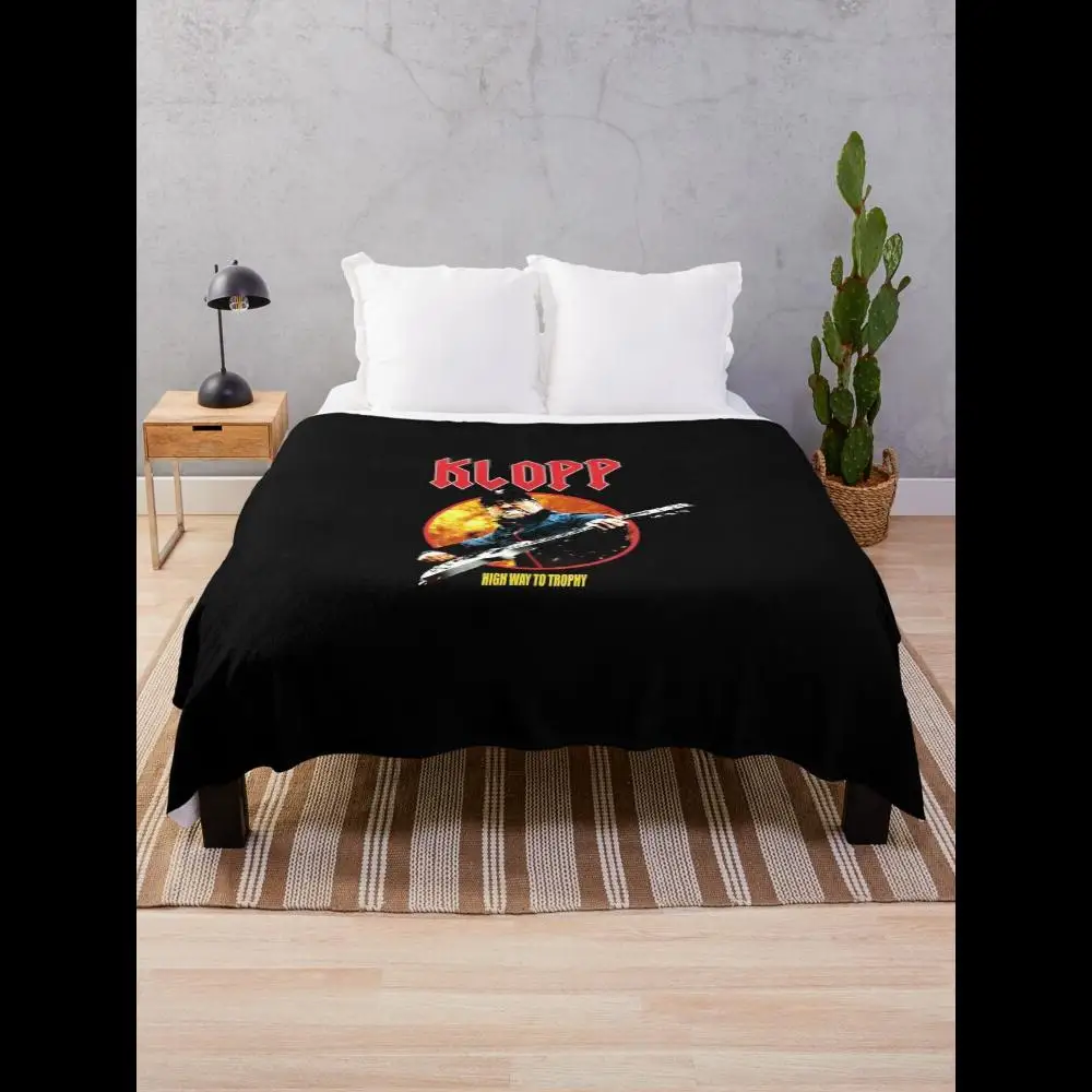 Liverpool FC Inspired Throw Blanket Klopps Journey to Glory Perfect for Fans Home Decor Sofa Throws Black Design