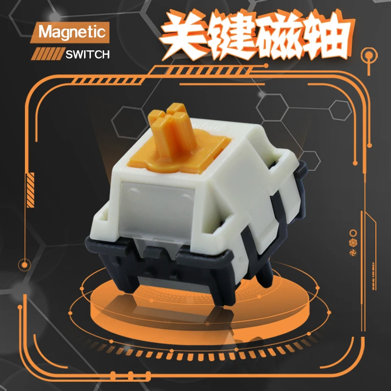 

Duhuk Linear Magnetic Gaming Switches 35g (1.23oz) Pre-Lubricated Adjustable Actuation Travel for Magnetic Keyboards (Free Setti