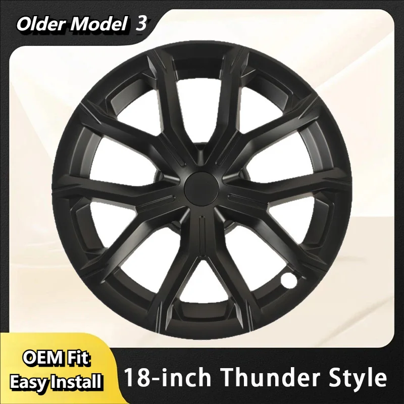 

4PCS Wheel Hub Cap Thunder Style For tesla model 3 hubcaps 18 Performance Replacement Wheel Full Rim Cover Accessorie