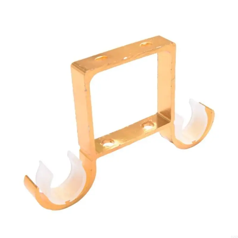 62KD Curtain Rod Ceiling-Mount Bracket Double Rod Curtain Brackets Heavy Duty Aluminum Alloy Curtain Rod Holders