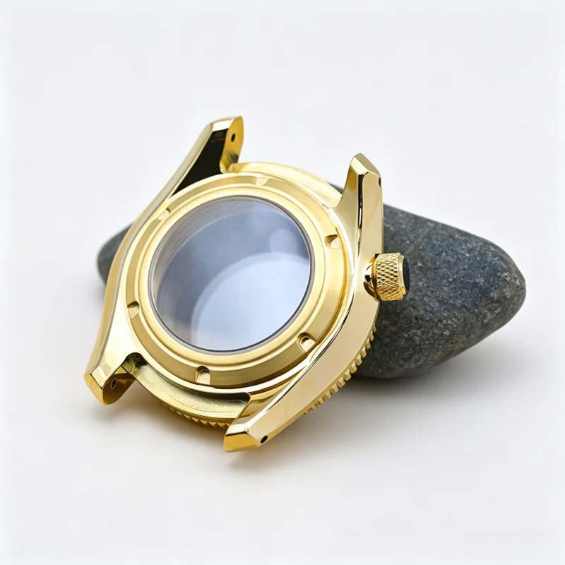 Gold Watch Case For SPB185 SPB187 Transparent Waterproof Back Cover Watch Shell Fit NH35 NH36 Movement Modification Parts