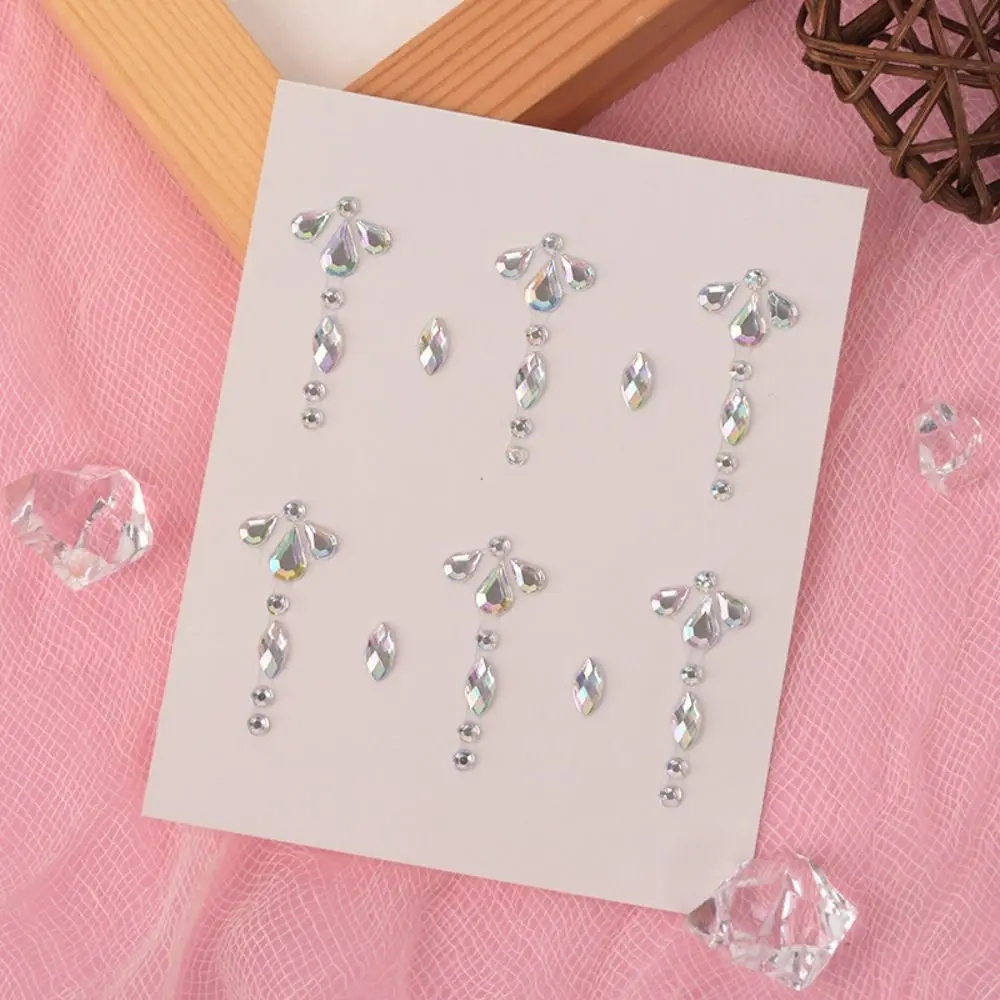 

Модные 3D ювелирные наклейки для лица, смешанные красочные наклейки со стразами, тени для глаз, кристаллы, сделай сам, одноразовые татуировки, наклейки для вечеринки