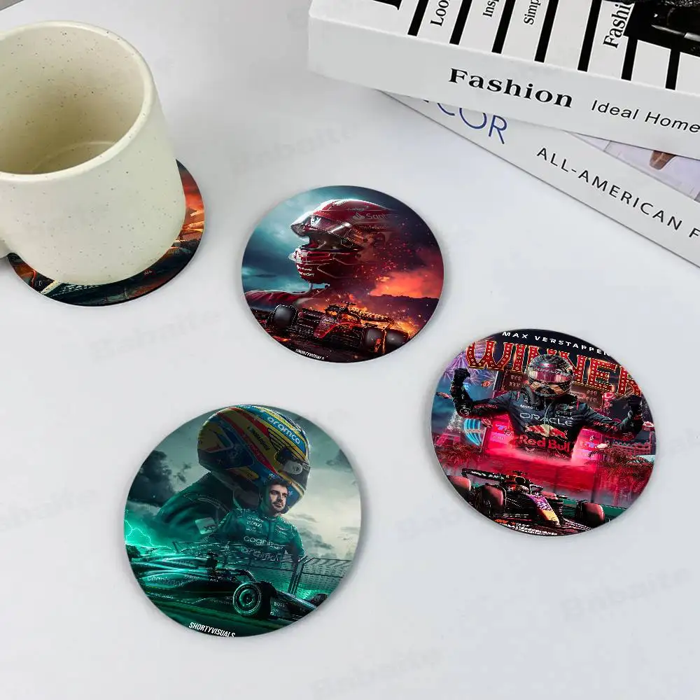 

Formula One Wooden Coaster Colour Printing Cup Mat Home Desk Decoration Gifts