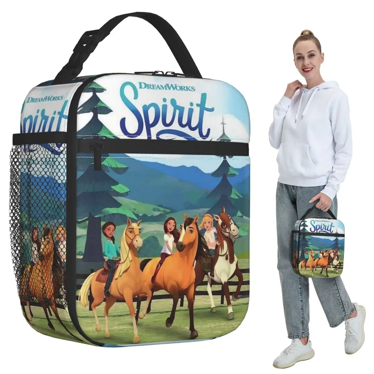 

Термосумка для обедов Spirit Riding Free для женщин, офисная термосумка-холодильник, герметичный контейнер для еды