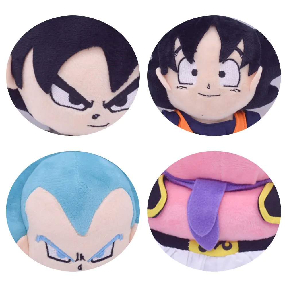 20cm Anime Dragon Ball Super wypchane bawełniane lalki PP Kawaii Goku Vegeta Goten miękie pluszowe zabawki dzieci prezenty na urodziny, boże