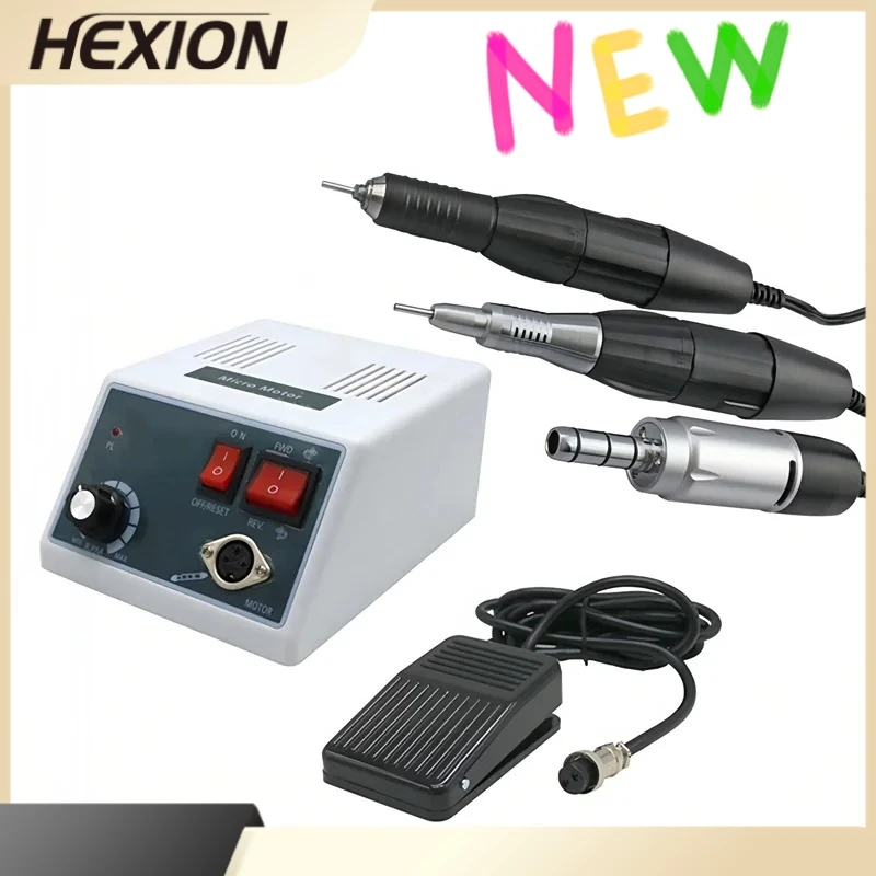 

Professional Dental E-Type Micromotor Polisher-35,000 RPM High Speed Lab Handpiece with 18/102/204Handle for Grinding &Manicure