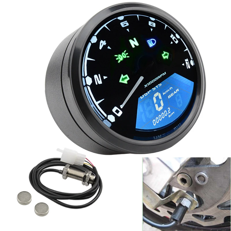 Motorcycle Refitting LCD Instrument General Accessories Motorcycles Odometer Motorcycle Equipment Meter Chronograph Speedometer