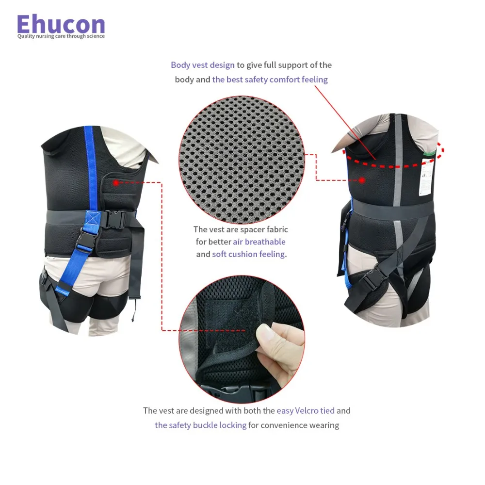 Ehucon Patientenlifter-Gehhilfe, Beckenpolsterung, 500 lbs Tragkraft, Medizinischer Hebevorrichtungshilfe zum Aufstehen und Gehen – Detail 14