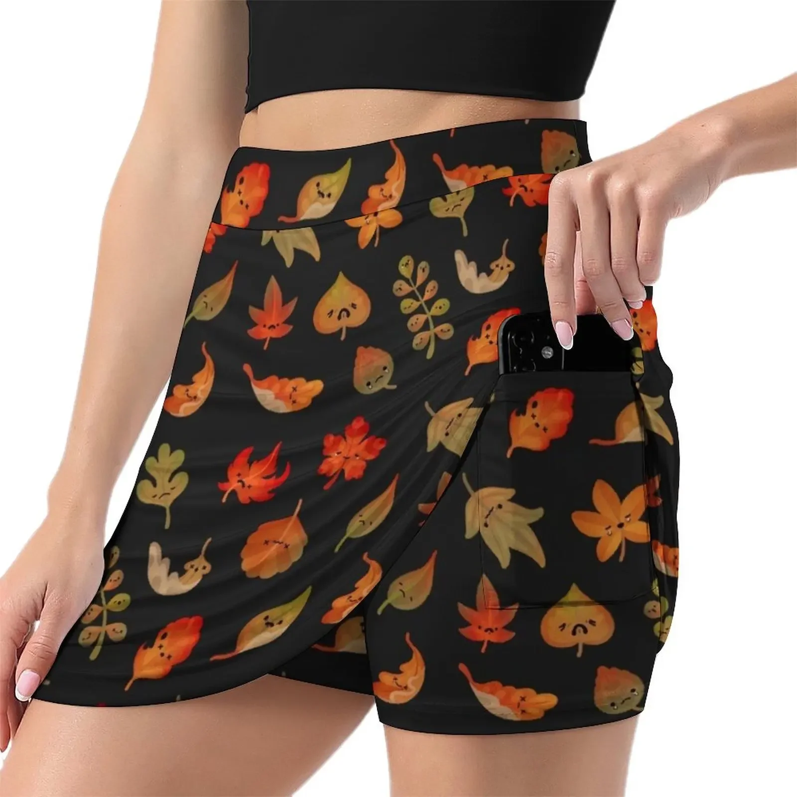 Sad fallen leaves Mini Skirt cosplay korean style clothes women 2024