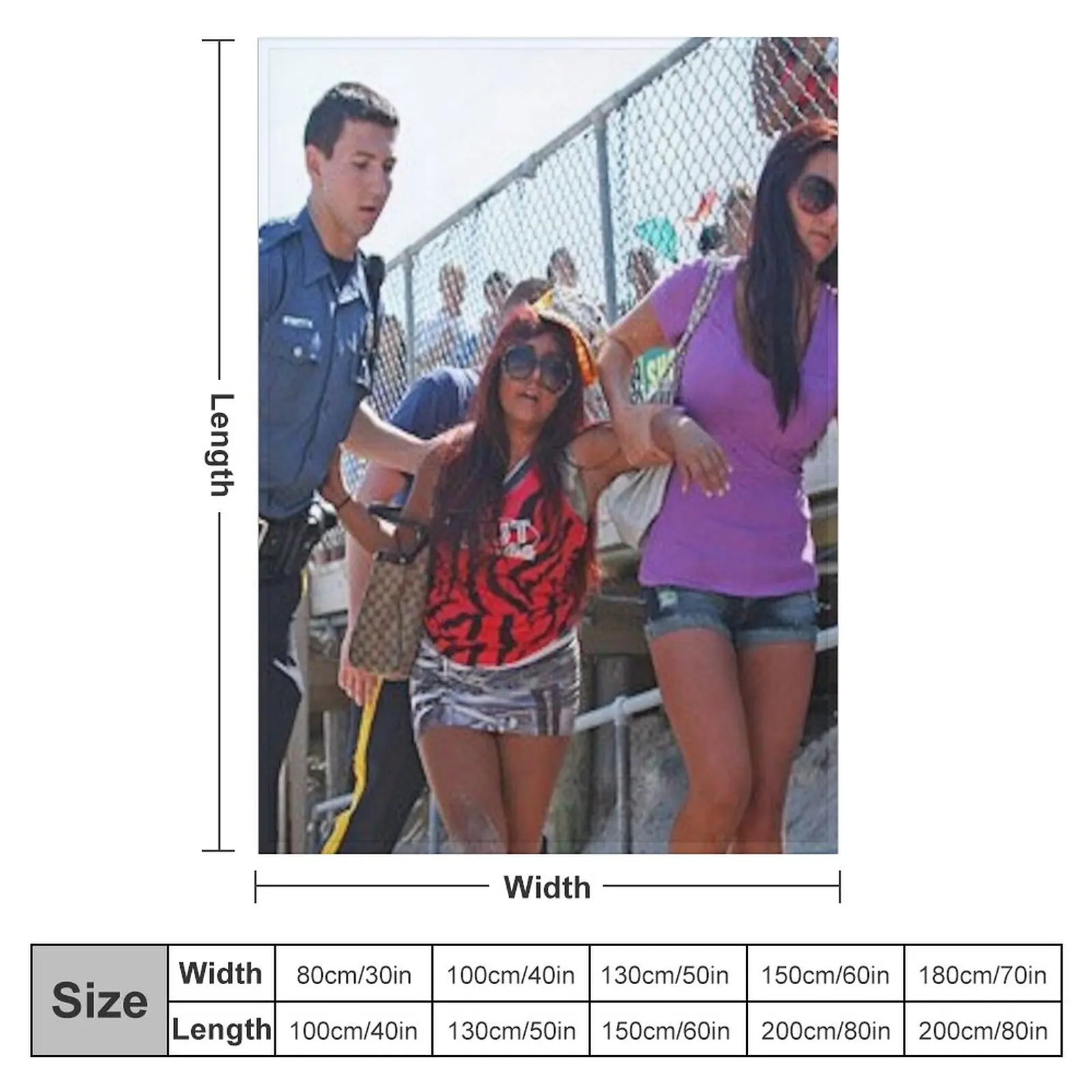 Snooki getting arrested on the beach Throw Blanket Blankets For Baby Heavy Blanket Decorative Sofa Blanket Sofa Throw