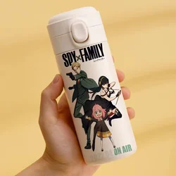 Kawaii anime water bottle cartoon Thermos Cup cans SPY×FAMILY Anya Forger stainless steel cute straw cup plastic water bottle