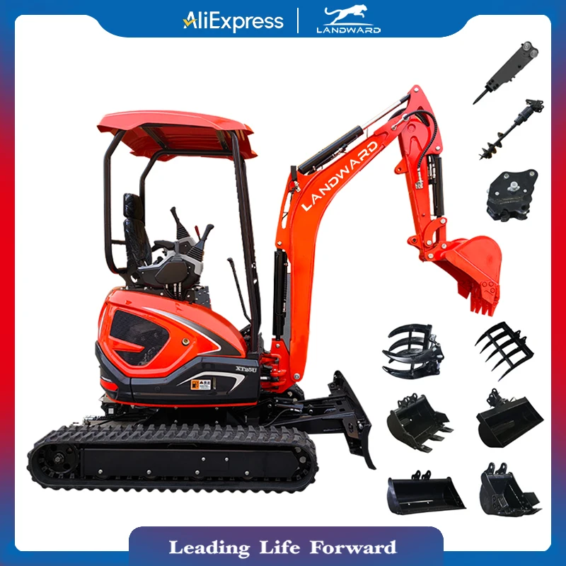 

China Customizable Wholesale Mini Small 2.5 Ton Digger Hydraulic CE/EPA Compact 1 Ton Crawler Mini Excavator 1.8 Ton Best Prices