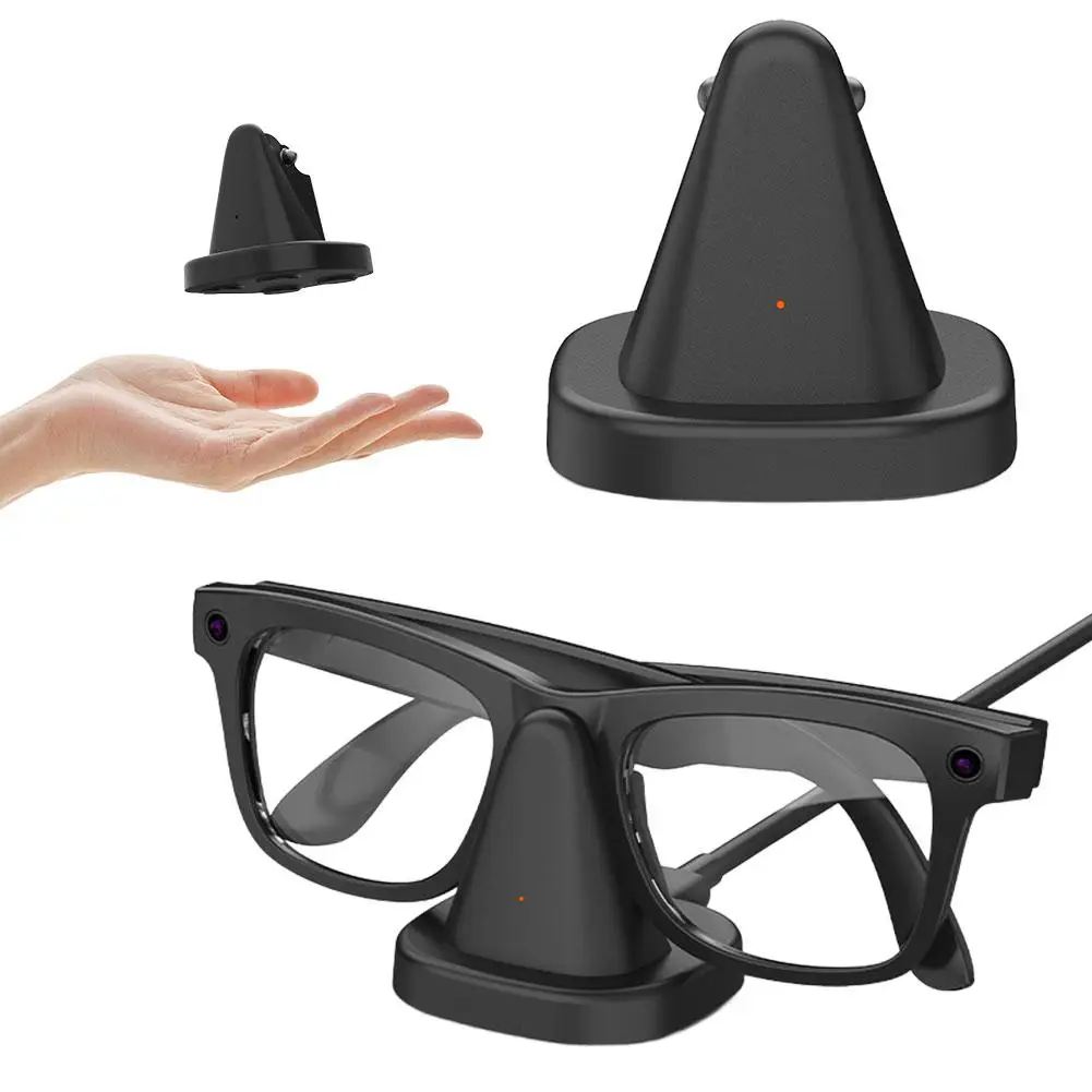 لقاعدة شحن Ray Ban Meta، رقاقة شحن آمنة، قاعدة نظارات AI، شحن سريع، قاعدة شحن محمولة صغيرة مضادة للانزلاق