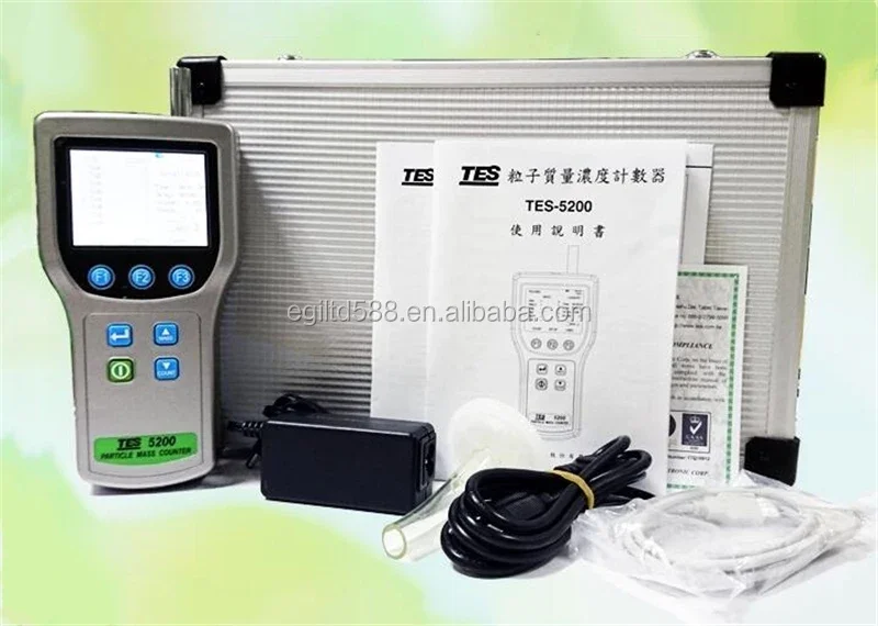 2025 Premium ProductsTES-5200 Contatore di particelle portatile con interfaccia USB