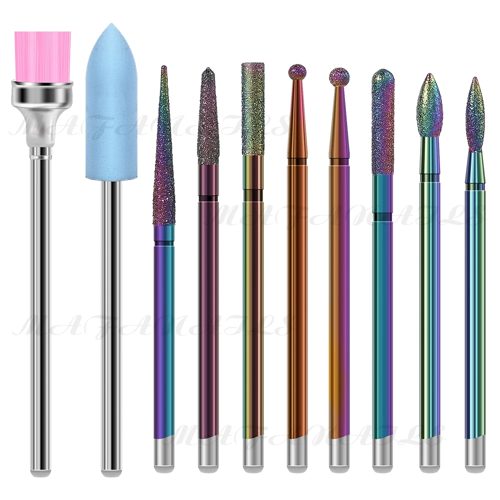 10 stks/doos Multifunctionele Elektrische Nagelboren Voor Manicure Pedicure Wolfraamlegering Slijpkop Professionele Nail Gereedschap-