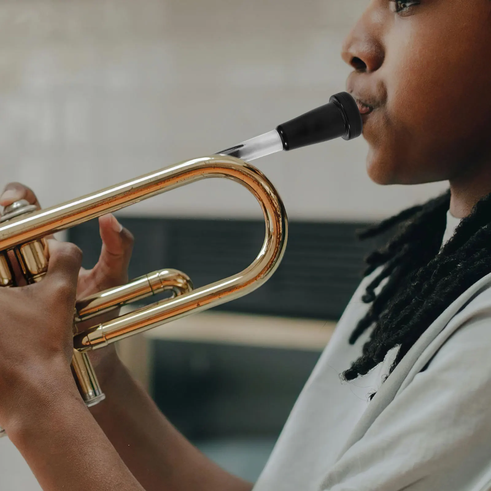 

Metal Trumpet Mouthpiece for Beginners Labor Saving Practice Performance Musical Instrument Accessories Trumpet Mouthpiece