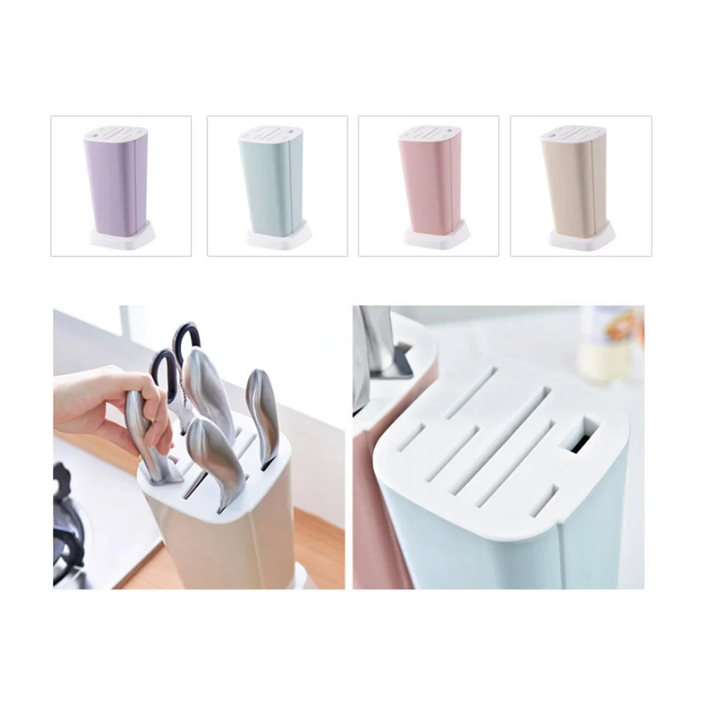 

Nordic Knife Holder Kitchen Rack PP Material Multi Partition Storage Box Detachable Easy Clean Rotatable Draining Cutlery