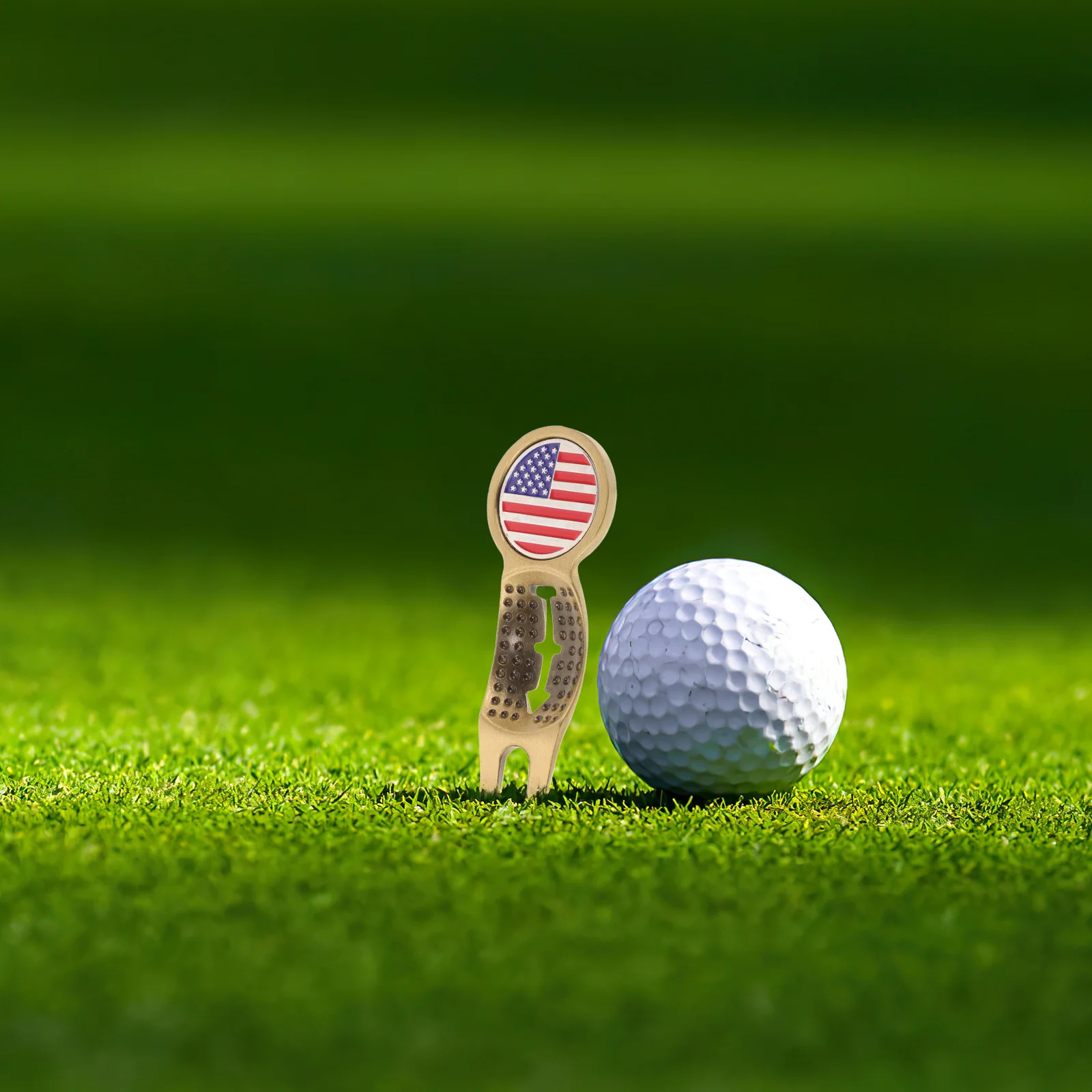Golf Divot Repair Tool Ball Marker Compact Design for Precise Lawn Maintenance Outdoor Golfing Essential Equipment